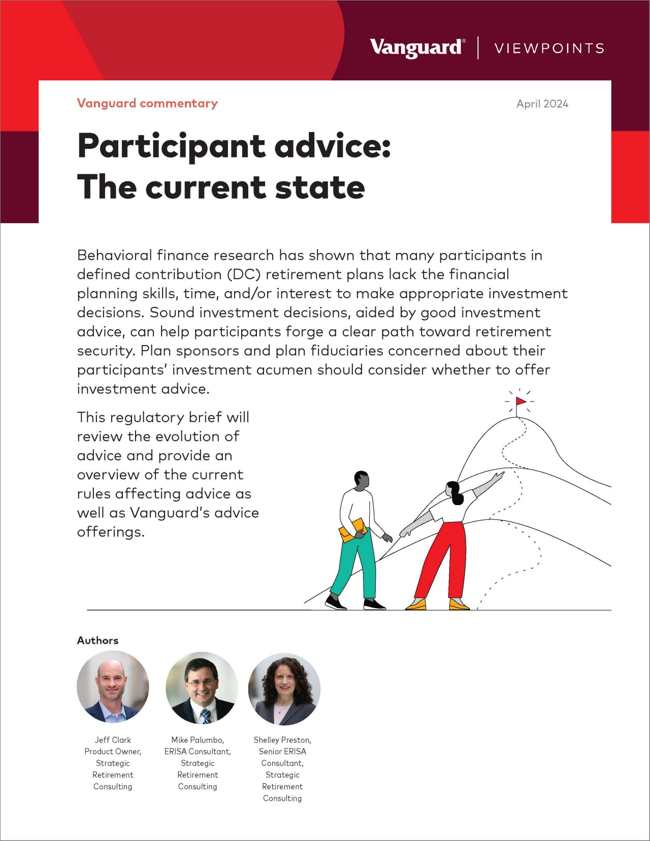 Participant advice report cover