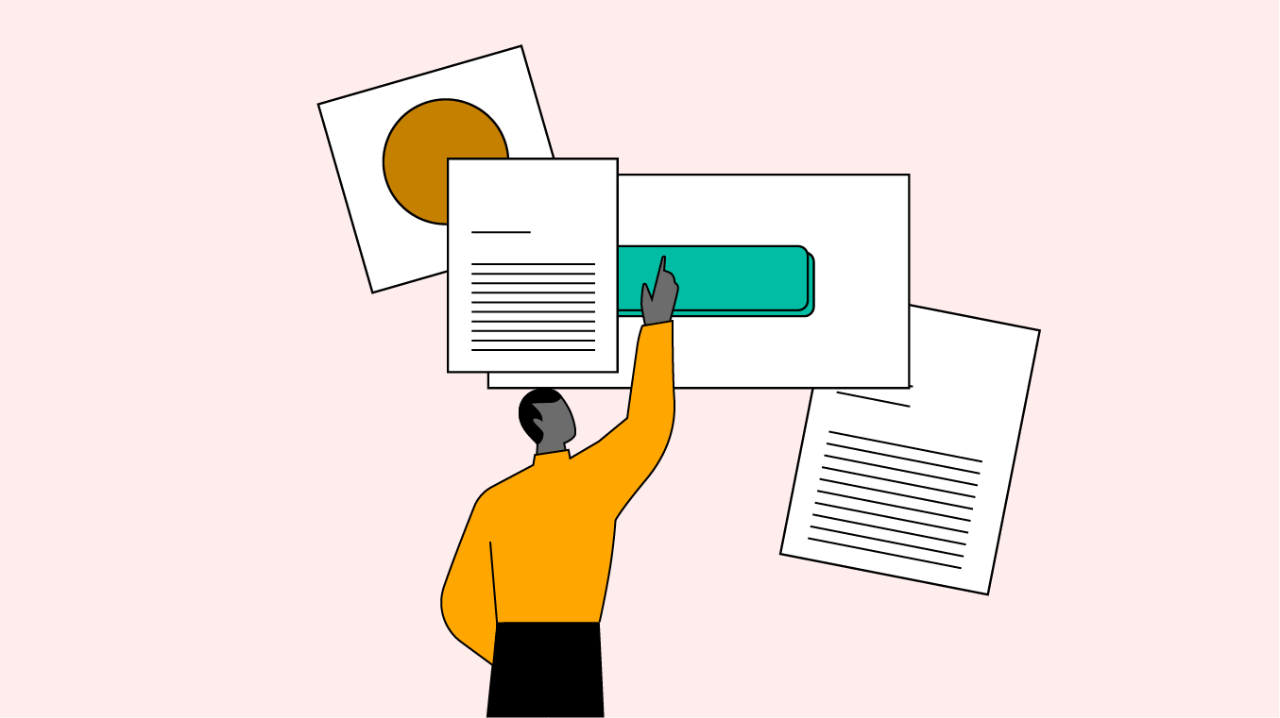 Image of a man with charts
