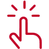 A finger pointing above