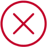 an x with a circle around it