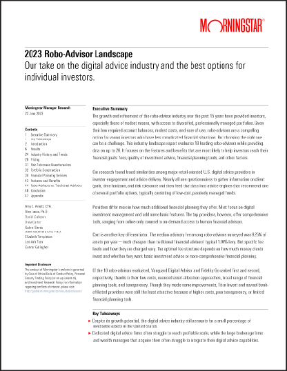 Morningstar® 2023 Robo-Advisor Landscape